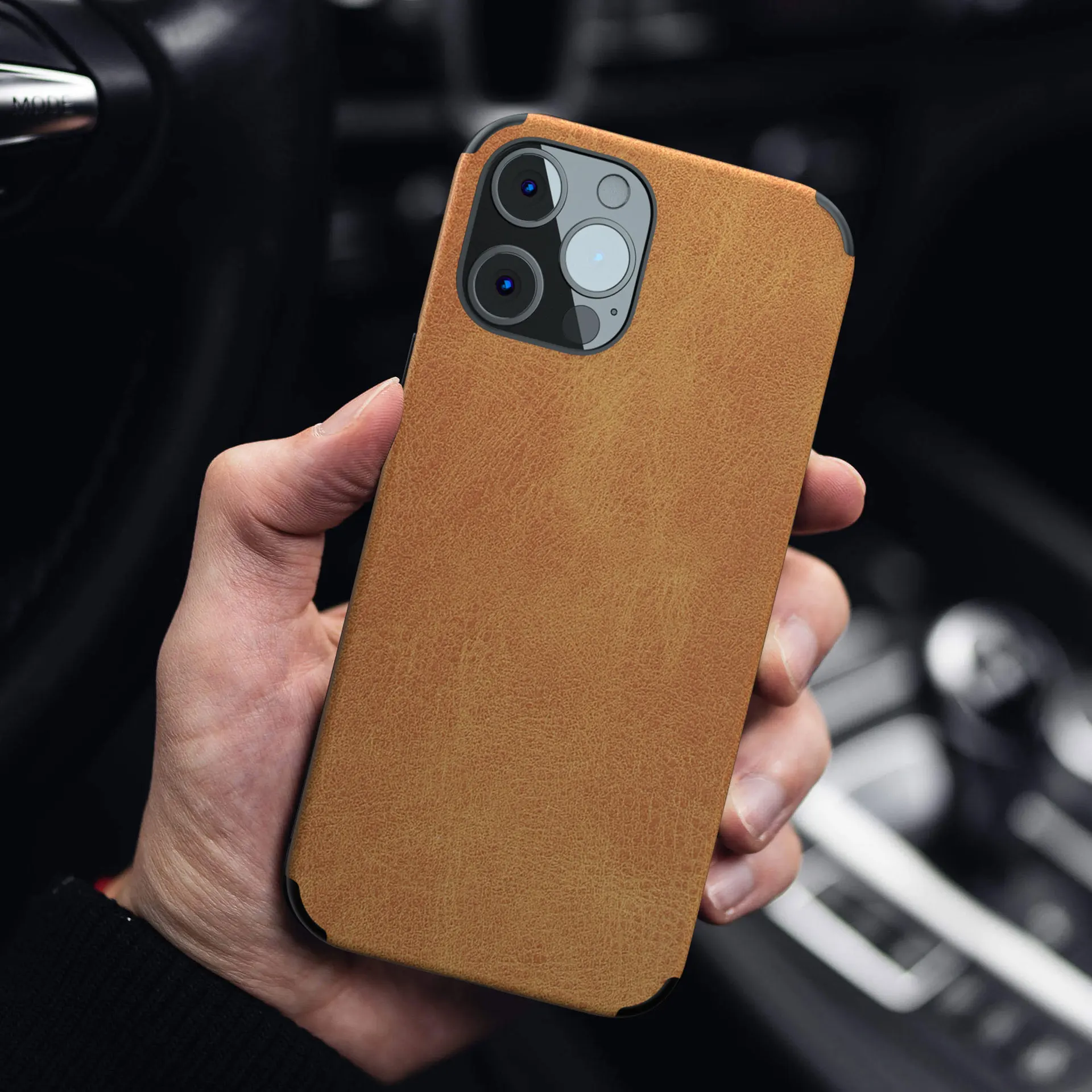 Hot Selling Shockproof Back Cover Leather Phone Cases For Iphone 13 Pro