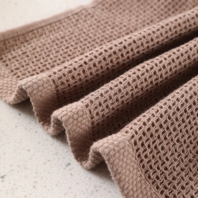 Wholesale Waffle Weave Cotton Kitchen Towels Sets Soft Absorbent Quick