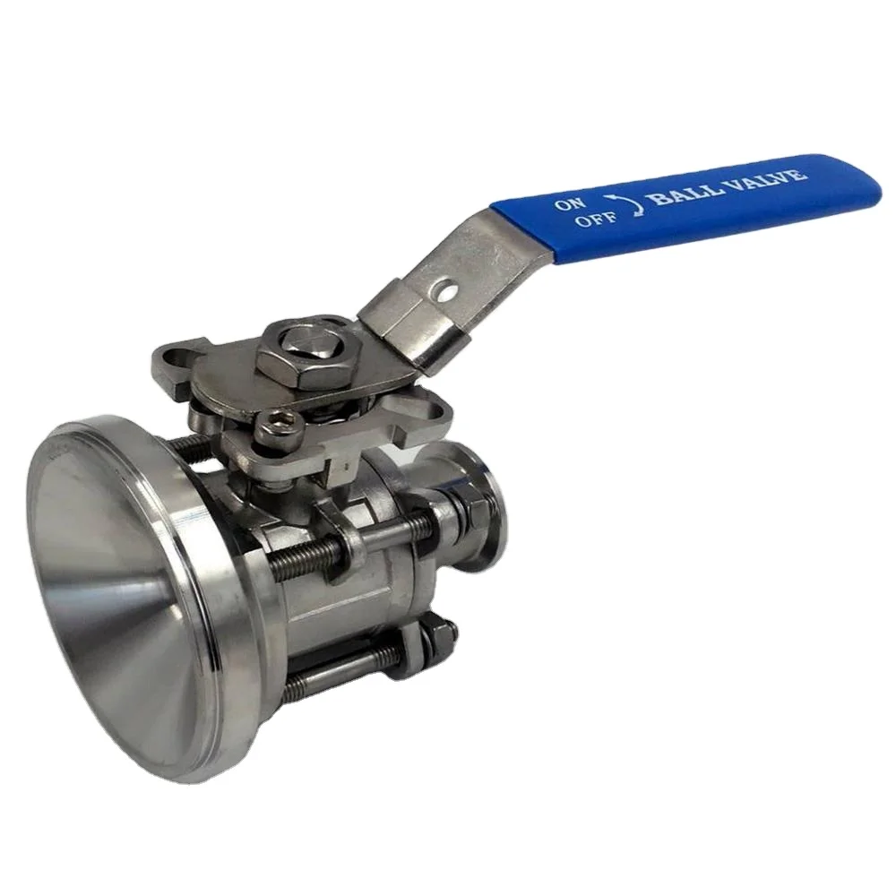 Stainless Steel SS304 / PTFE Ball Valve Glacier Tanks - 3 Pack Tri Clamp 2 inch Encapsulated Pull Handle