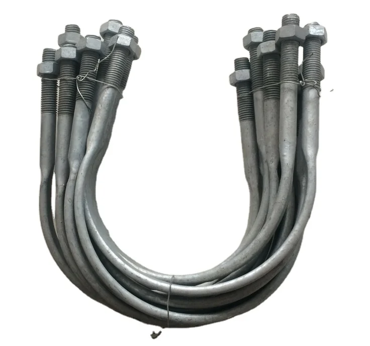 Hot sell of Best Quality Steel Galvanized u bolts embedded pipe clamp for marine/oil/gas 42mm pipe s