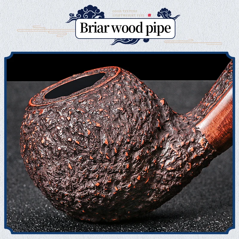 New Portable Smooth and Engraved Mini Pipes Smoking Briar Wood Waxing Smoking Pipe Wooden Briar Tobacco Pipe Wholesale