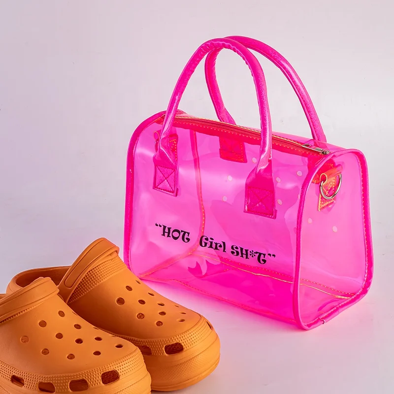 Clear PVC Pink Handbag Tote Femme Bolsa Hologram Weekend Bag New Spend The  Night Hoe Ita Bag for Women Sac Tas Duffel Bag 2022 - AliExpress