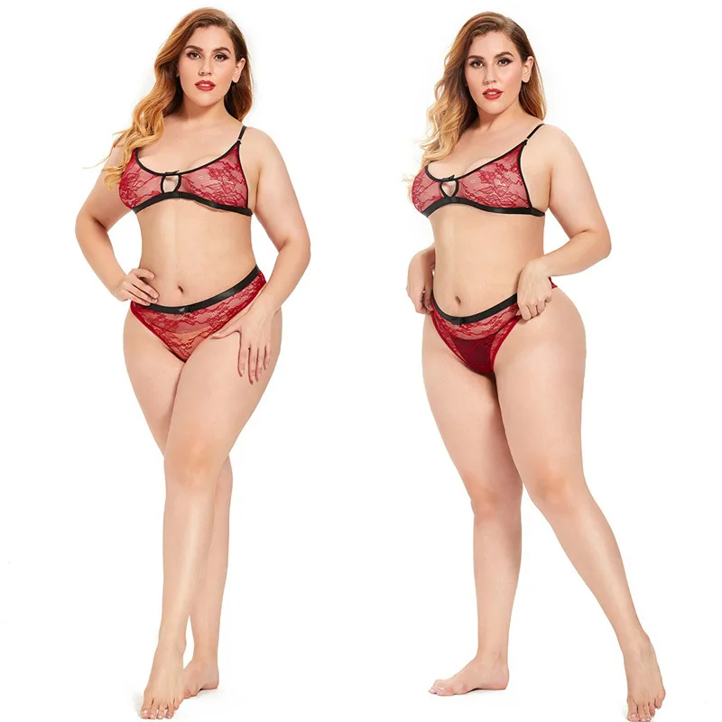 lingerie sexy bikini Gilda Dark Purple Crotchless, XS-XL main image 1