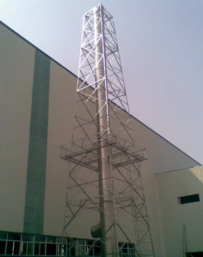 Low-Maintenance Communication Chimney Tower - 25-Year Service Life 4G/5G Stable Heat & Rust-Proof for Waste Incineration Plants