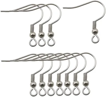 Wholesale Stainless Steel Earring Hook Hypoallergenic Earring Hooks Earwire Earring Clasp Hook Findings for DIY Jewelry Findings