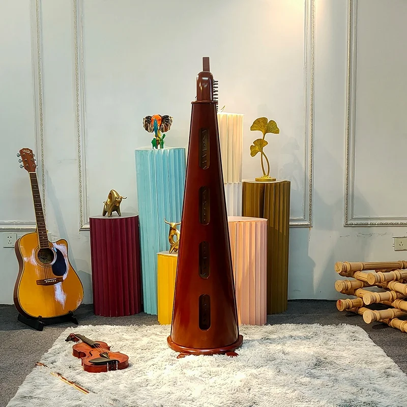 A Professional 38-String Lever Irish Harp Without Pedal Lyre Harp Round Sound Box for Beginners for Teaching Students