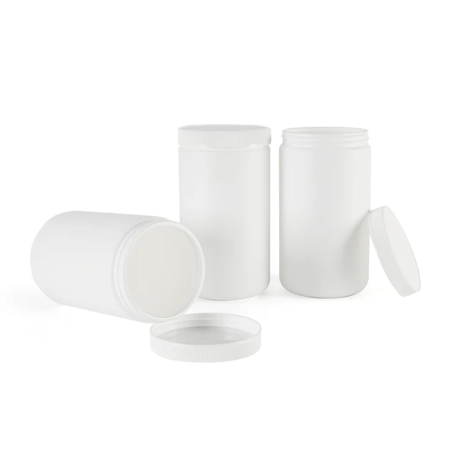 Opaque White HDPE Container 960ml with Tamper Proof Seal for Bulk Storage