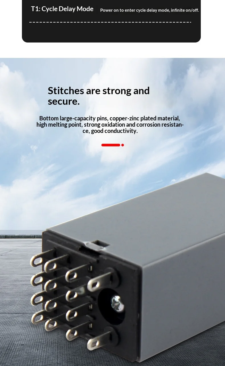 product h3y 2 digital display time relay multi function dc12v ac220v universal st6p 2 st6p 4 china-15