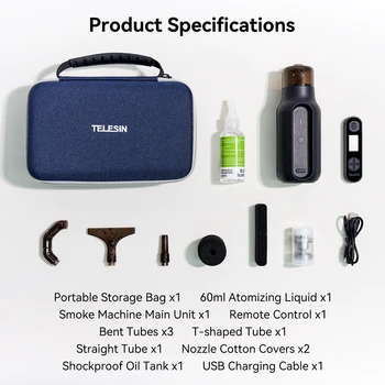 Telesin Dry Ice Smoke Photography Effect with Remote Control for Portrait Photography Film 40W Portable Fog Smoke Machine product image