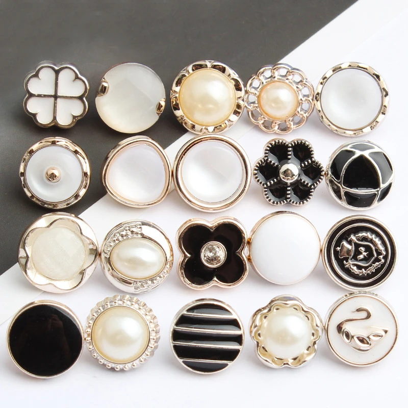 Wholesale Shirt Accessories Plating Plastic ABS Shank Button For Women