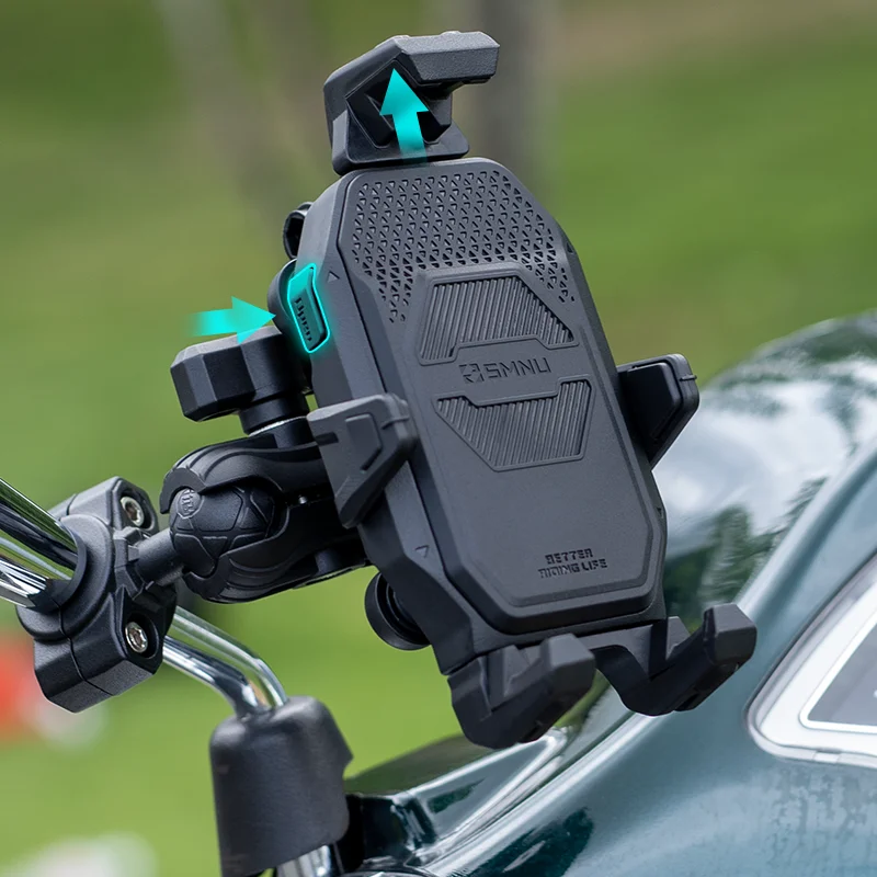 SMNU N1 serijos lankstusis, neslystantis dviračių laikiklis universalus telefonų laikiklis elektriniams dviračiams, dviračiams, išmaniesiems telefonams