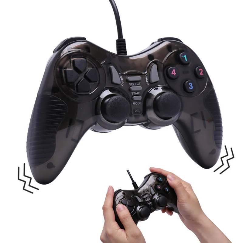 Wired Vibration Game Controller USB for PC Computer Windows XP 7 8 10 PS3 TV Box Joystick