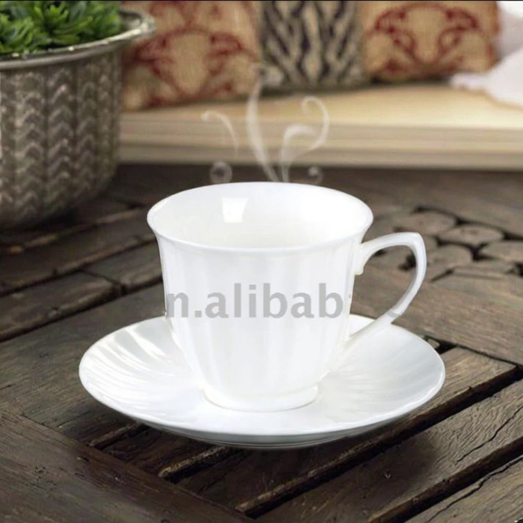 Modern Chinese 6oz Porcelain Coffee Mug Plate Set Luxury Ceramic Tea Cup Saucer for Latte British Drinkware Factory Wholesale details