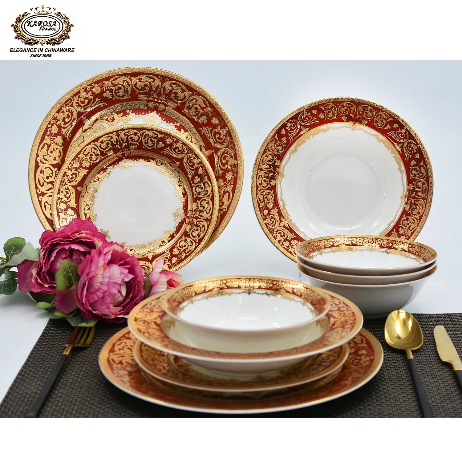 Karosa 24pcs High Quality Luxury Style With Best Price Tableware Set ...