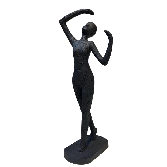 New hot abstract art resin yoga pose statue figurine poly resin yoga lady with base art resin craft for home decoration