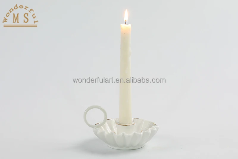 Unique design terracotta candle holder Including 2pcs compartment for  kitchen dinner candle with black red and white color