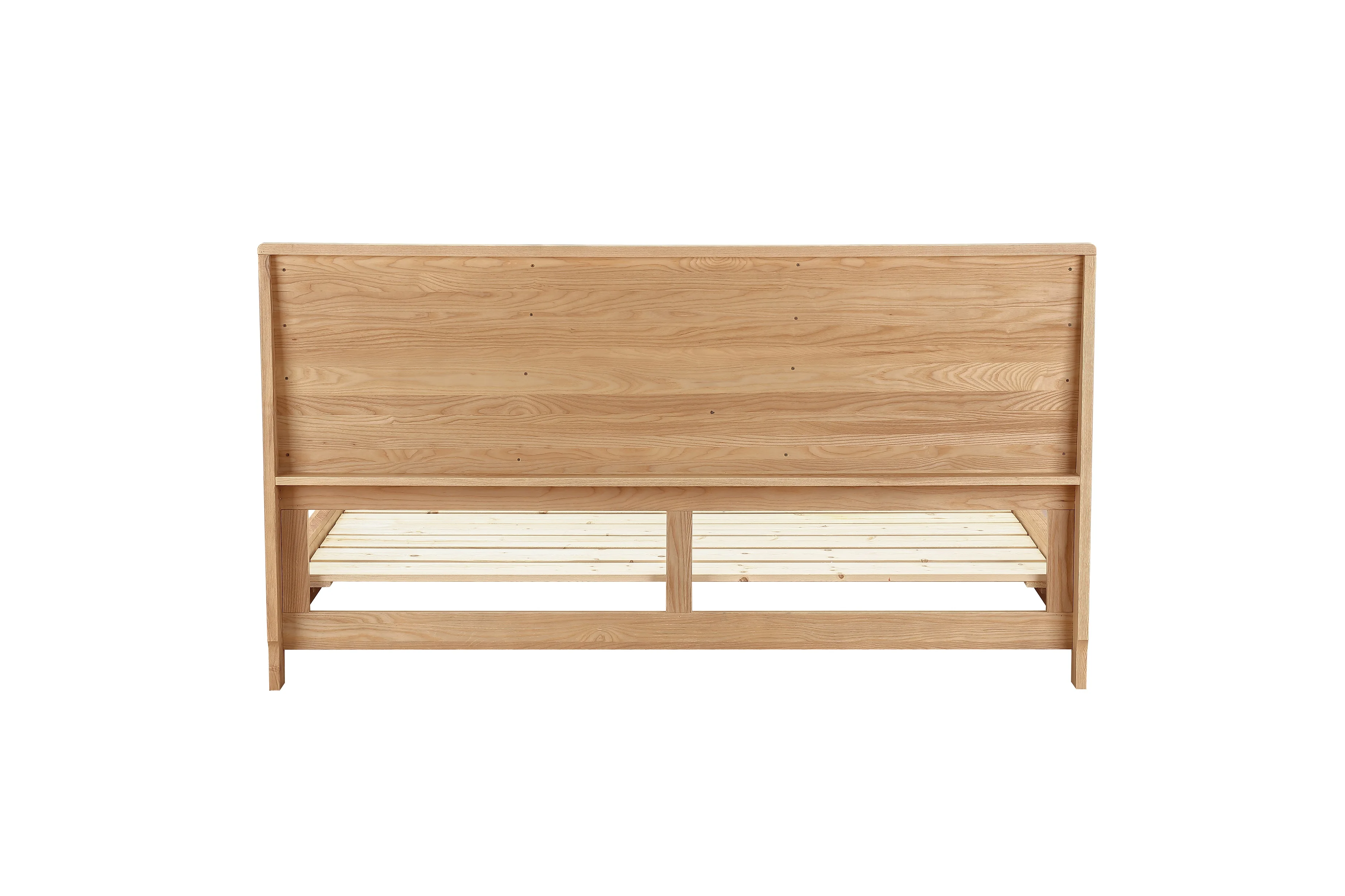 Solid Timber Ash Wood Log Natural Wood Slab Live Edge Headboard Wooden Bed Frame Platform Bed Base for Bedroom Hotels Projects