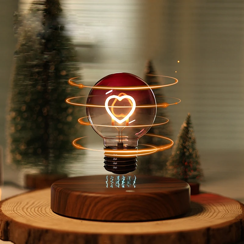 Creative Cross-Border Maglev Light Bulb Desk Lamp Smart Home Atmosphere Small Night Bedroom Bedside Decoration Wholesale Gift