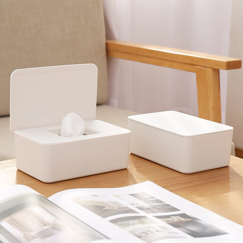 Custom Design Wet Storage Box,wet Dispenser Holder Tissue Storage Box Case with Lid Dust Proof for Home