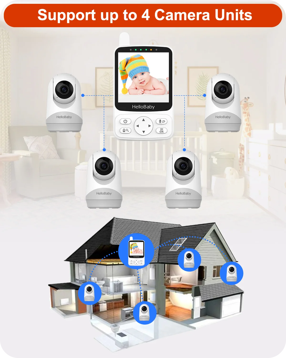 4.0 Inch Video Baby Camera Night Vision Monitor Baby Monitor Buy High