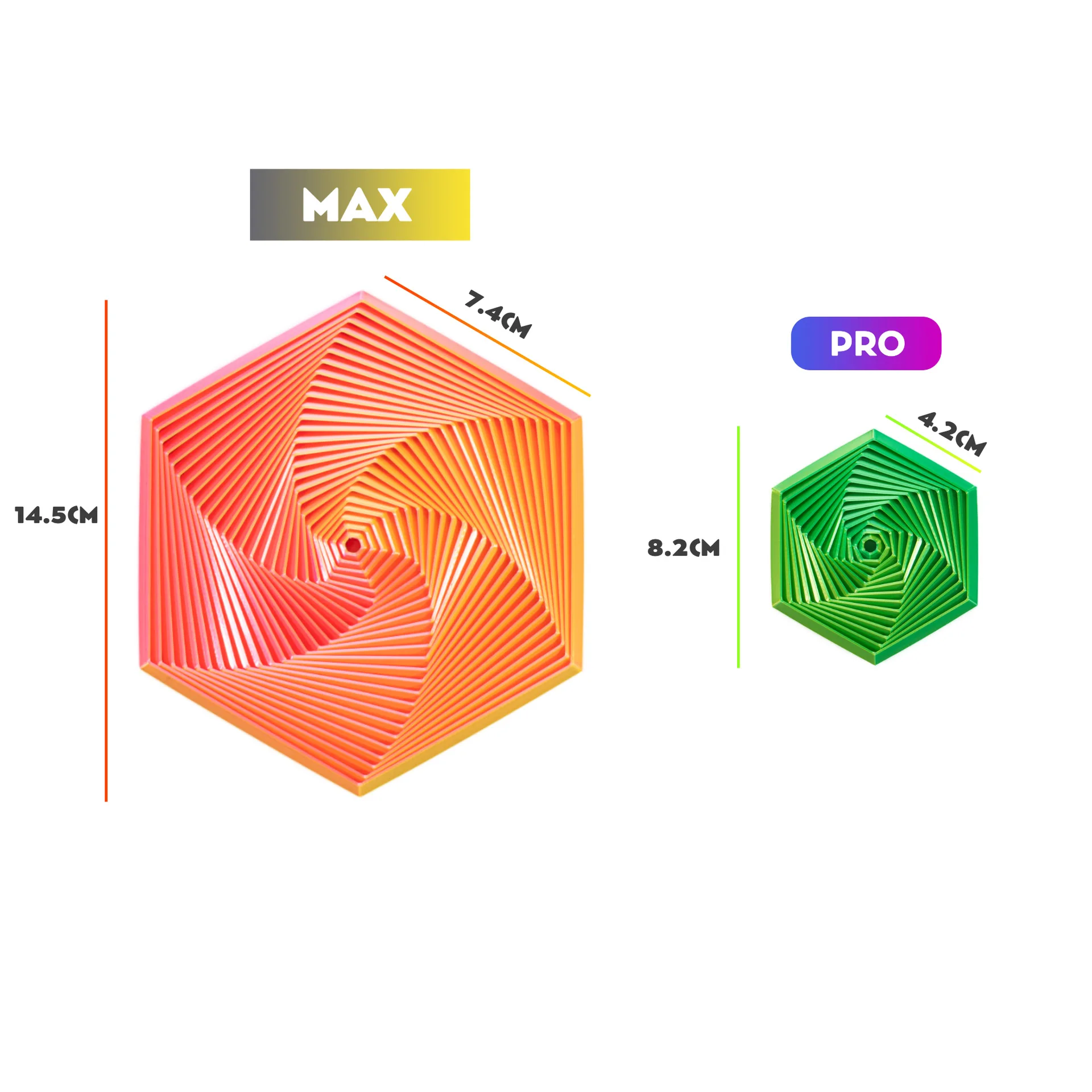 3D Printed Hexagon Cube Fidget Toy - Fractal Gear Spinner, Stress Relief For Kids & Adults, Anti-Anxiety Desk Toy-571633