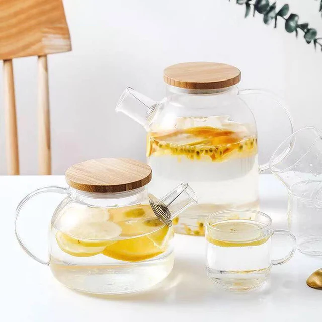 Hot-Product Glass Teapot Kettle with Safe Filter Coil Iced Tea Pitcher - 1600ml/56oz