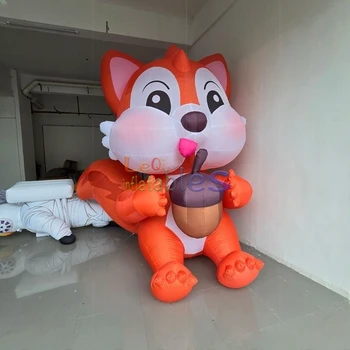 Cartoon Inflatable Squirrel  Model Cute Chipmunk Squirrel Outdoor Scenic Shopping Mall for  Amusement Park  Animal Decoration
