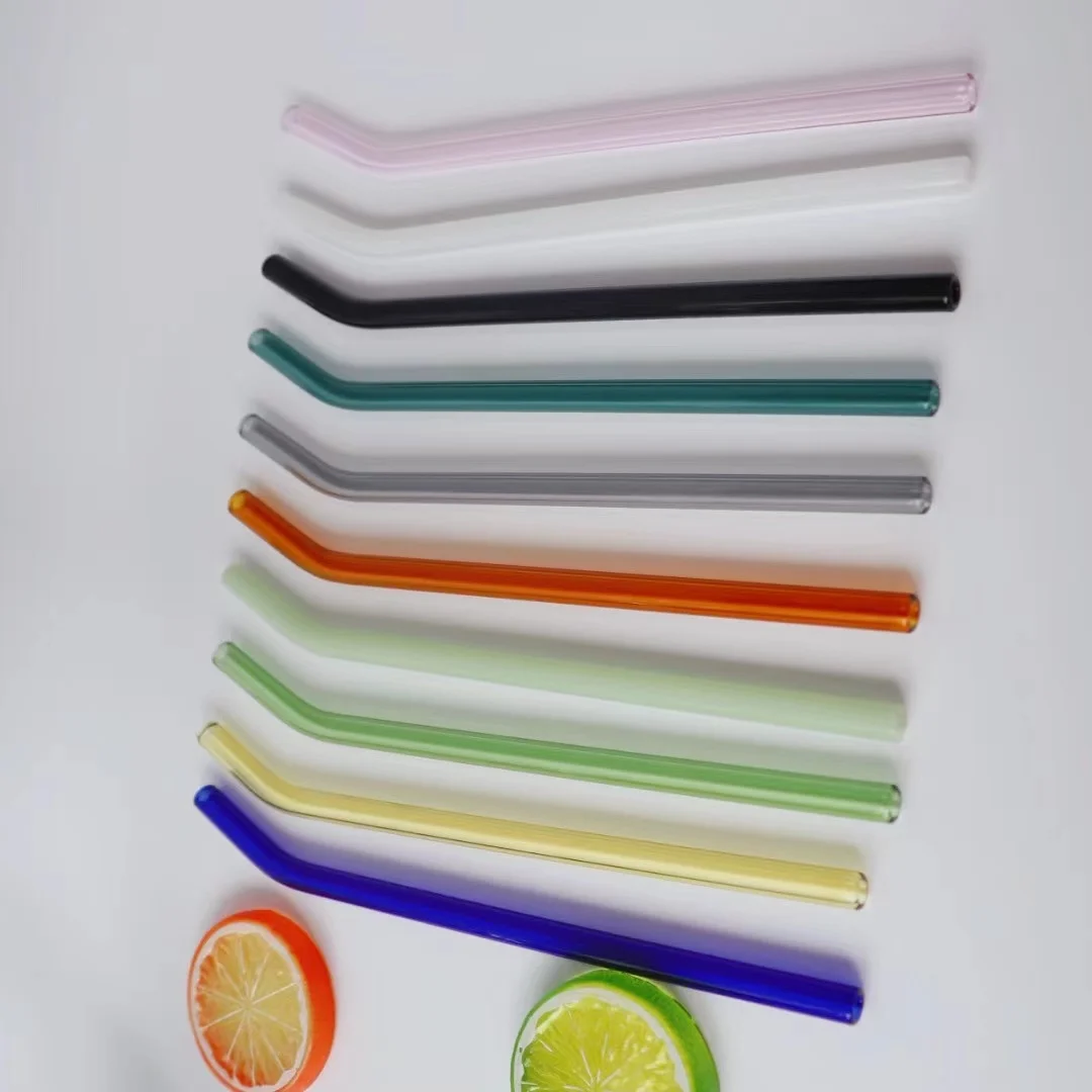 Ecofriendly Glass Smoothie Straws Bulk Sturdy Long Reusable Straight