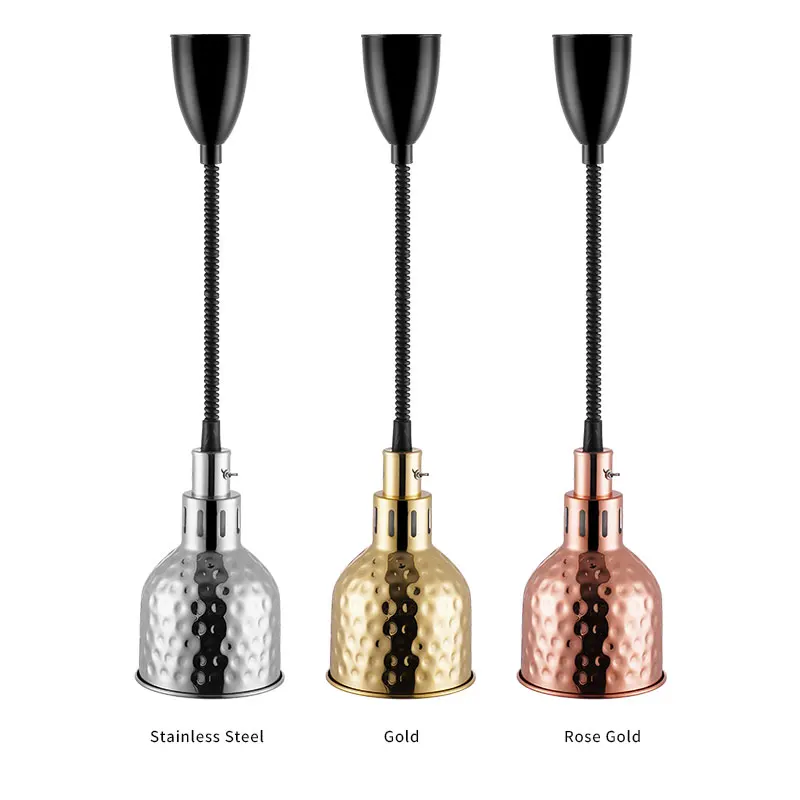 BW14 Stainless Steel Food Warm Pendant Light Telescopic Pendant Light Infrared Pendant Lamp Food Heating Ceiling Light