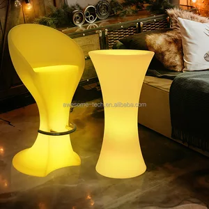 Illuminated Bar Led Rechargeable Luminous Event LED Furniture Led Glowing Plastic Outdoor Indoor Portable Chair Stool