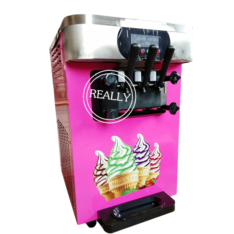 220V/110V CE Commercial Soft Ice Cream Machine 3 Flavor Ice Cream Maker machine 