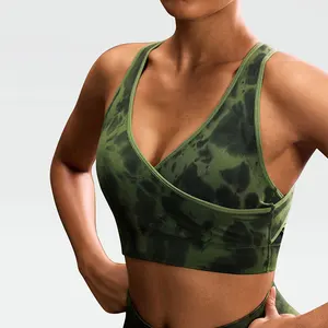 Wholesale Seamless  Women's Yoga Bra Color Blocking Beautiful Back  High Support Sleeveless Top with Chest Pad for Gym Wear