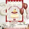 แบนเนอร์เค้กวันเกิดสไตล์ 02 พร้อมลูกโป่ง - กรุณาระบุอายุ