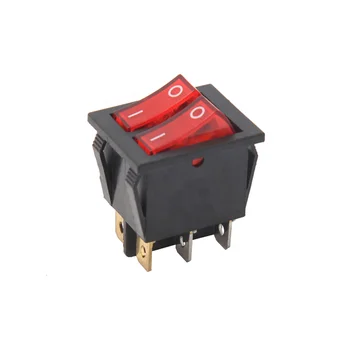 Fnfhsa 20X Rosse Luci Illuminato 4 Pin DPST ON/OFF Interruttore A Bilanciere 16A 20A 250V AC