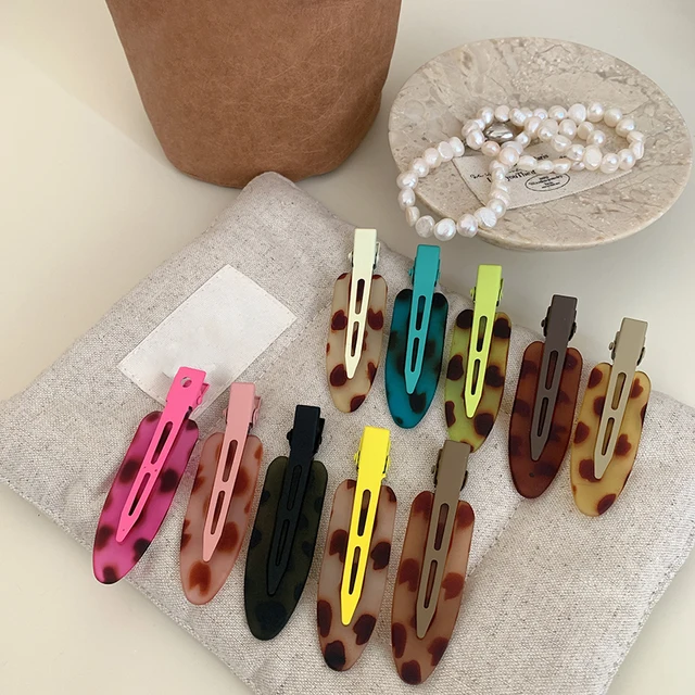 New Korean Matte Hair Clips Colorful Seamless Acrylic Hairpin Cute Sweet Versatile Women Girls Bangs Clips