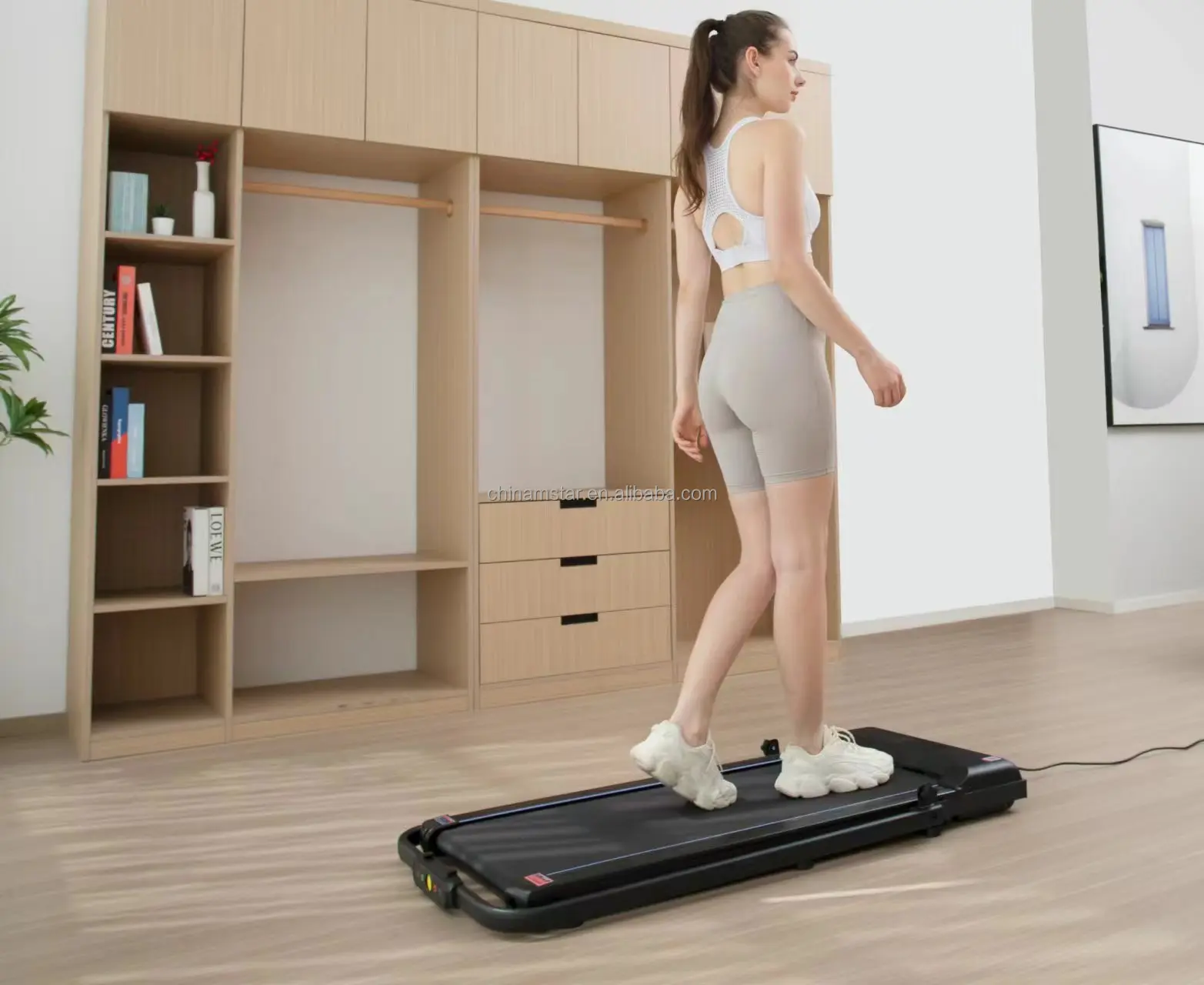 Portable Mini LED Screen Electric Motorized Foldable Walking Pad Home Gym Flat Treadmill for Fitness Exercise Running Wireless
