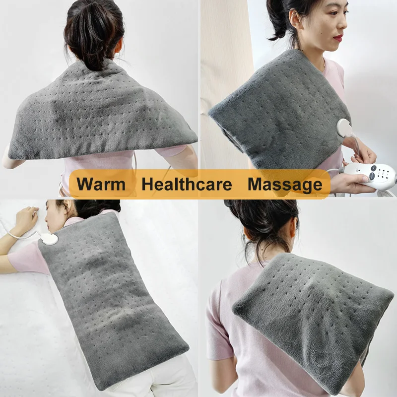 Electric Massager Vibration Body Massager Warmer Heated Weighted Backbone  Massage Pad