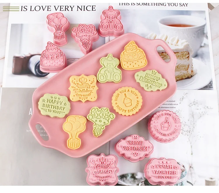ELACE Stampo per biscotti e animali, forme varie, per biscotti, torte, decorazioni, ideale per cottura, artigianato, bambini e adulti, misura 6 x 7 x 1,5 cm