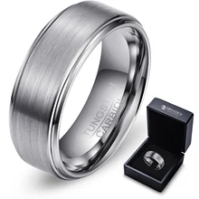 Ready To Ship Accessories Men Brushed Tungsten Carbide Ring Tungsten Ring Brand Silver Wedding Ring Jewelry For Men Women