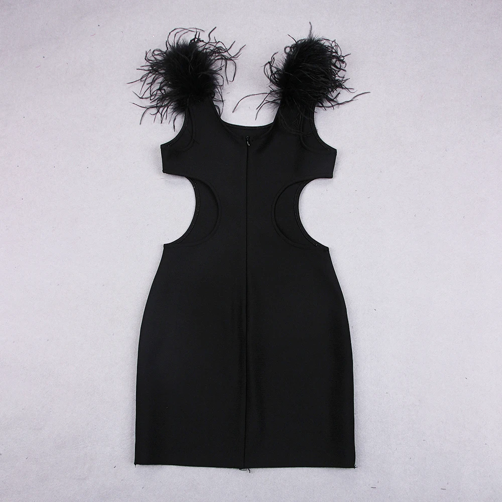 Shop Women's Fashion Cut Out Bandage Dresses - Mini Bodycon Casual Black  Dress