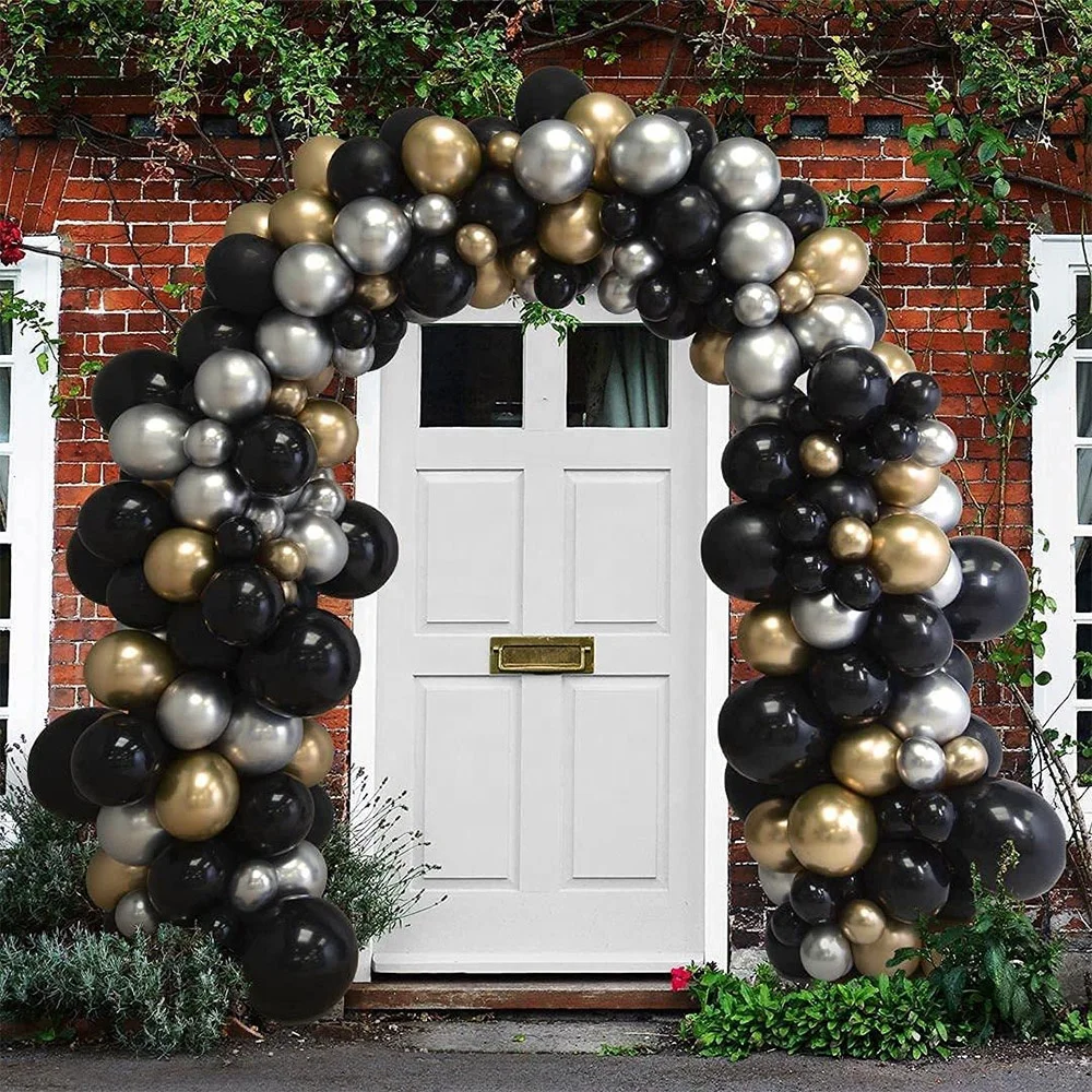 50 Ballons Noirs 12 Pouces - Lot Pour Décoration Anniversaire, Mariage, Fête, Noël - Latex Haute Qualité