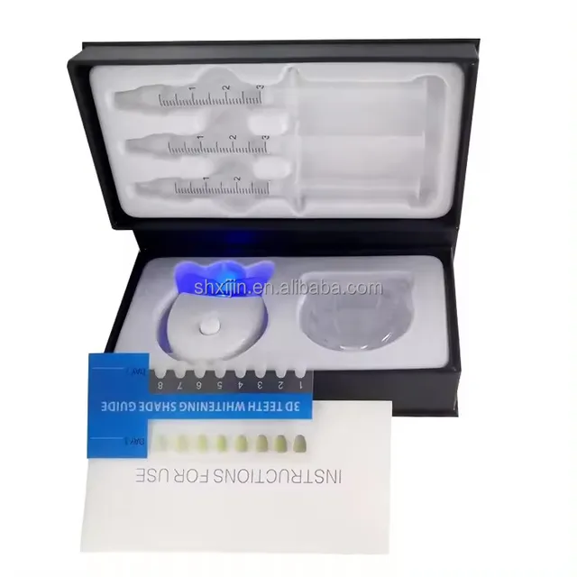 Professional Teeth Whitening Kit Private Logo Dental Home 5 LED Teeth Bleaching Machine with Gels set