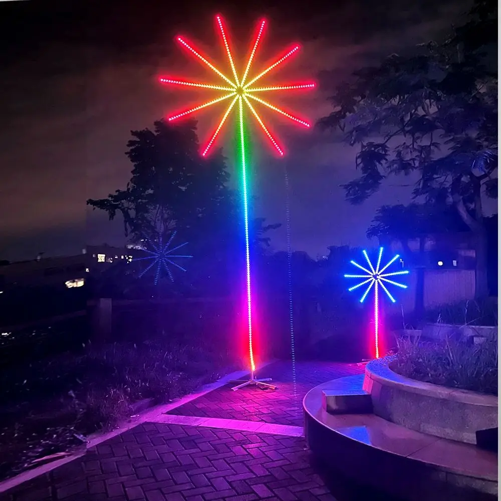5V SMD5050 RGB Multiple Color Music and Voice Sync Mode Bluetooth App Control USB RGB Smart Led Fireworks Lights
