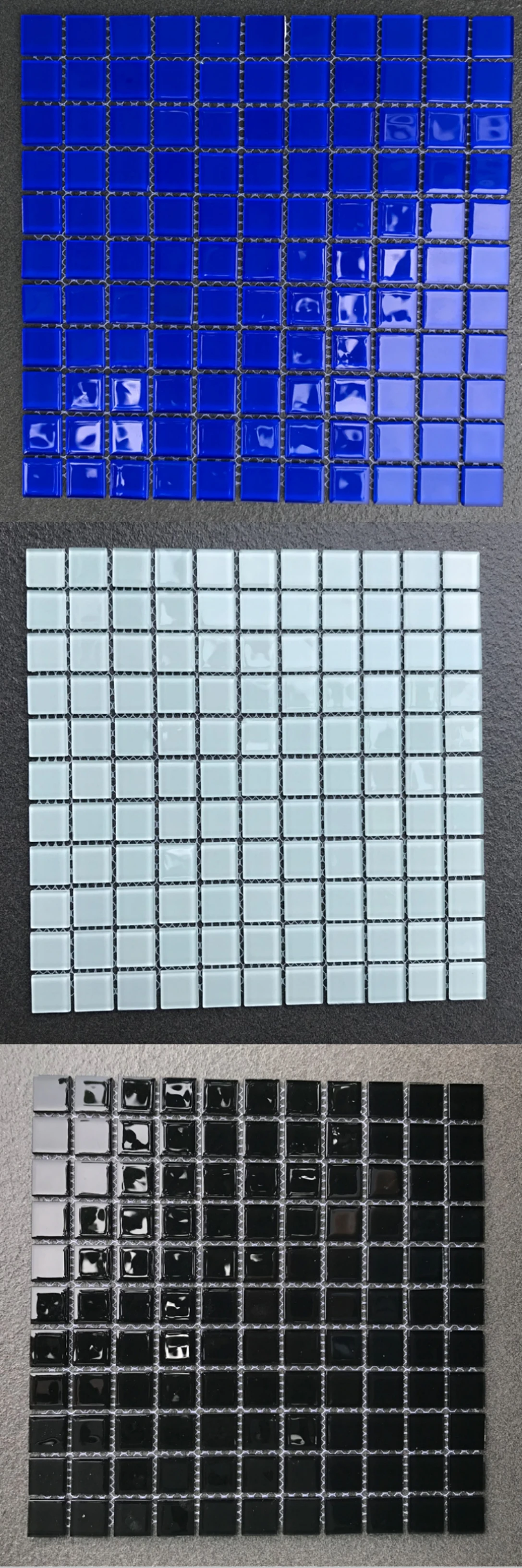 hot wholesalers 25x25mm white crystal glass mosaic swimming pool tile