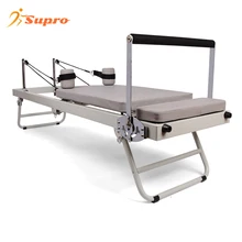 Supro  aluminium alloy pilates reformer fitness studio modern white machine custom black aluminum pilates reformer