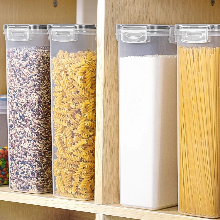 Wholesale Transparent Plastic Pp Material Storage Four Piece Set for Household Kitchen Resistant to Drop and Pressure