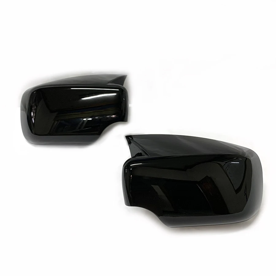 Pair of Glossy Black Side Mirror Cover Caps for BMW 3 Series E46 - Car Bright Surface Body Assist Mirror Accessories