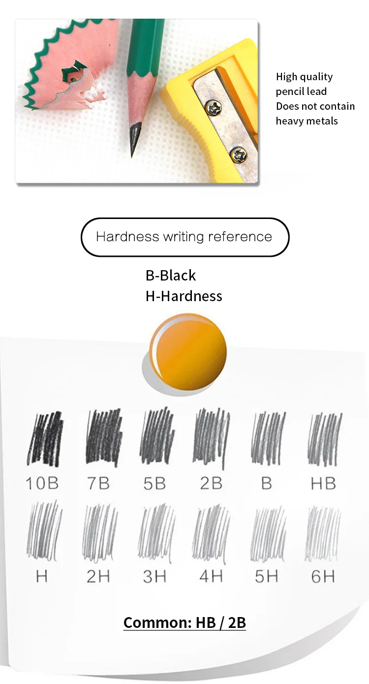 High quality pre-sharpened basswood pencil hb pencil lead custom logo promotional gifts hb wood pencils in stock