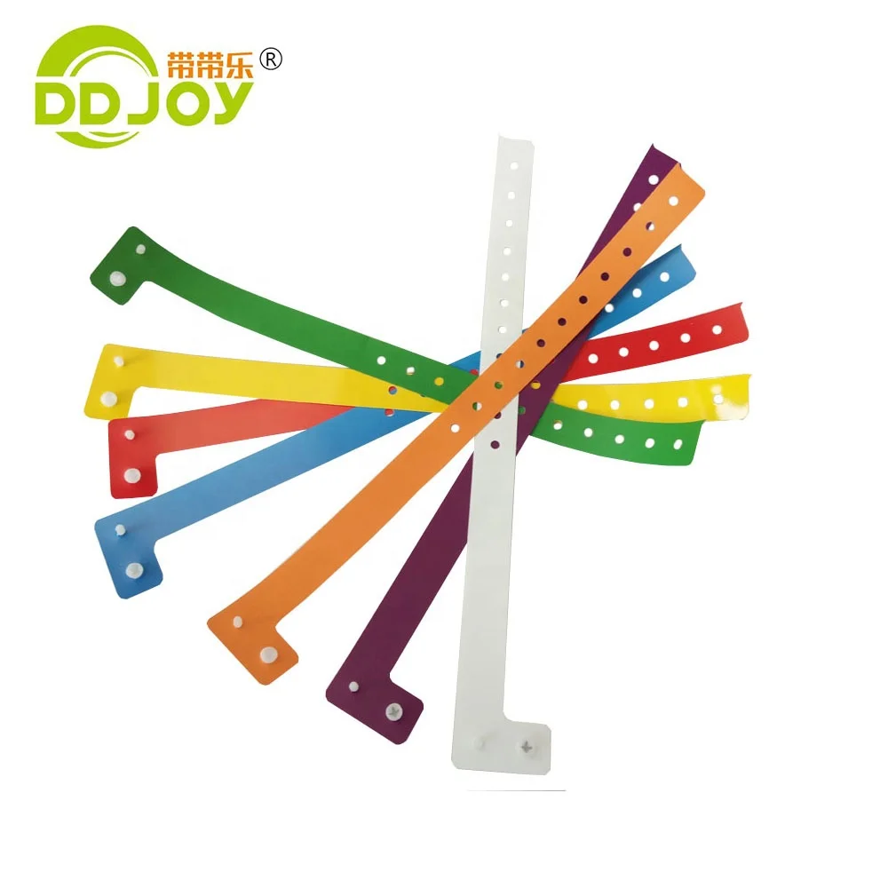 OEM ODM водонепроницаемый одноразовый полипропиленовый/виниловый композитный L-образный пластиковый браслет на запястье/браслет для мероприятий или вечеринок