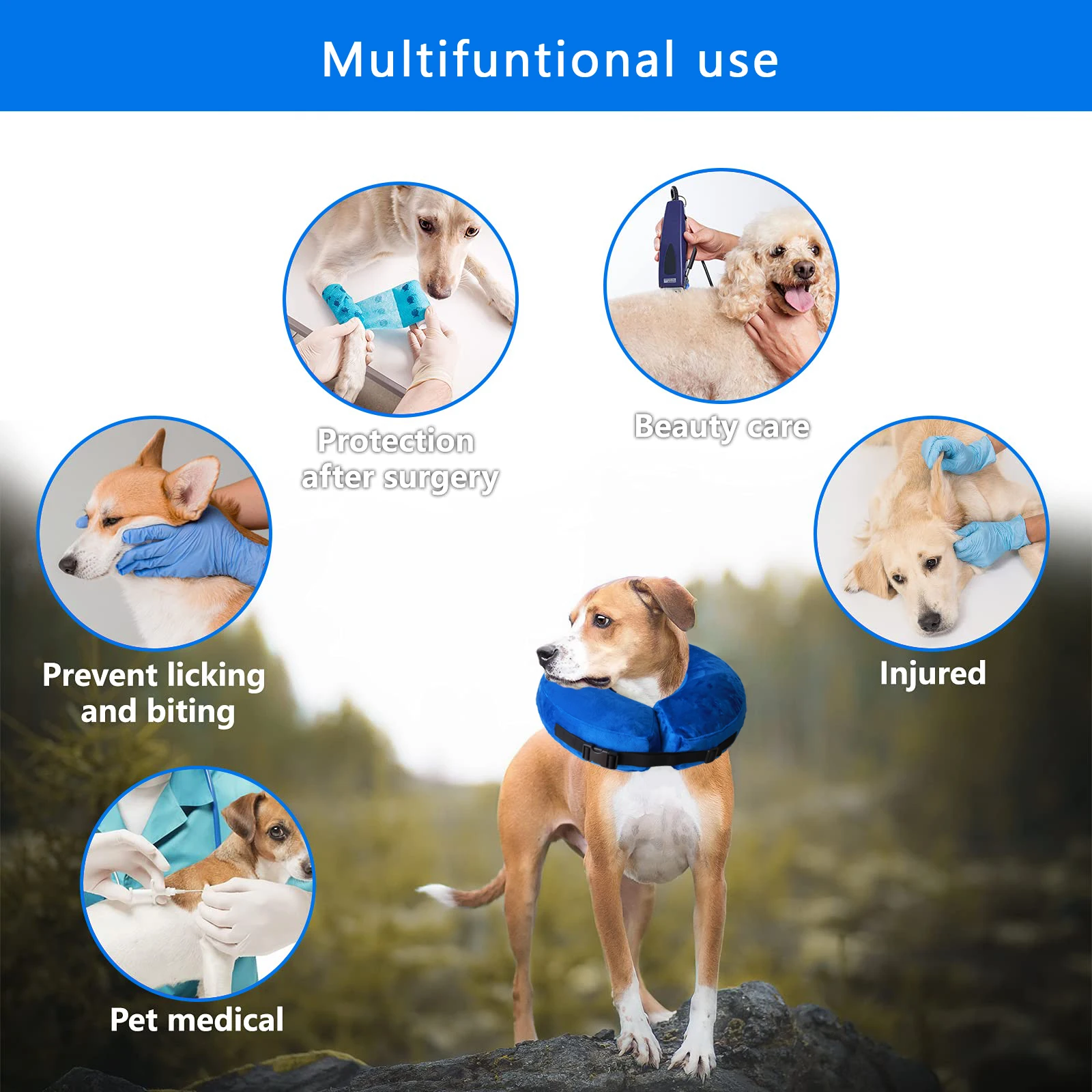 Petdom Customized Core Protective Cone Soft Pvc Recovery Pets Cat E